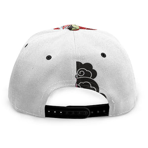 Red Japanese Dragon Tattoo Print Snapback Cap