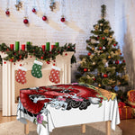 Red Japanese Dragon Tattoo Print Tablecloth