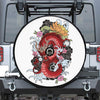 Red Japanese Dragon Tattoo Print Tire Cover With Camera Hole