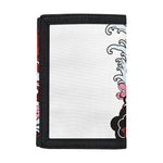 Red Japanese Dragon Tattoo Print Trifold Wallet