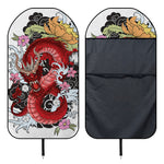 Red Japanese Dragon Tattoo Print Waterproof Car Seat Cover