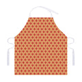 Red Japanese Flower Pattern Print Adjustable Apron