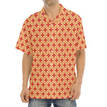 Red Japanese Flower Pattern Print Aloha Shirt