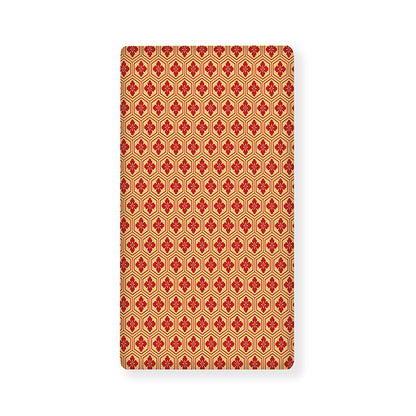 Red Japanese Flower Pattern Print Baby Crib Sheet