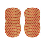 Red Japanese Flower Pattern Print Bar Stool Covers