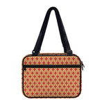 Red Japanese Flower Pattern Print Double Strap Bible Bag