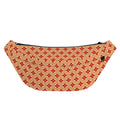 Red Japanese Flower Pattern Print Fanny Pack