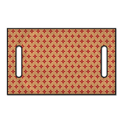 Red Japanese Flower Pattern Print Golf Cart Seat Cover