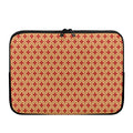 Red Japanese Flower Pattern Print Laptop Sleeve