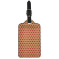 Red Japanese Flower Pattern Print Luggage Tag