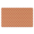 Red Japanese Flower Pattern Print Polyester Doormat