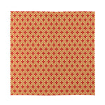 Red Japanese Flower Pattern Print Silk Bandana