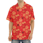 Red Japanese Pattern Print Aloha Shirt