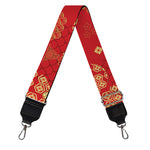 Red Japanese Pattern Print Bag Strap
