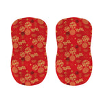 Red Japanese Pattern Print Bar Stool Covers