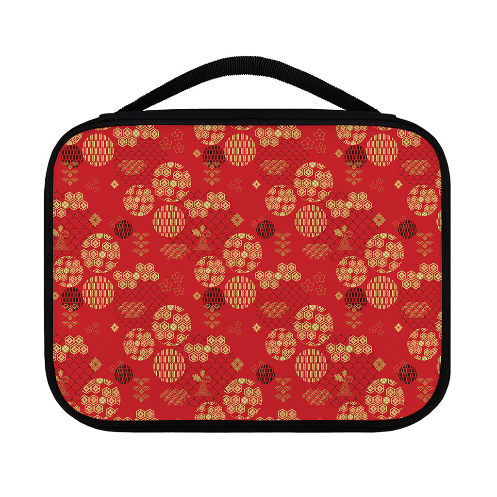 Red Japanese Pattern Print Classic Bible Case