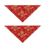 Red Japanese Pattern Print Dog Bandana