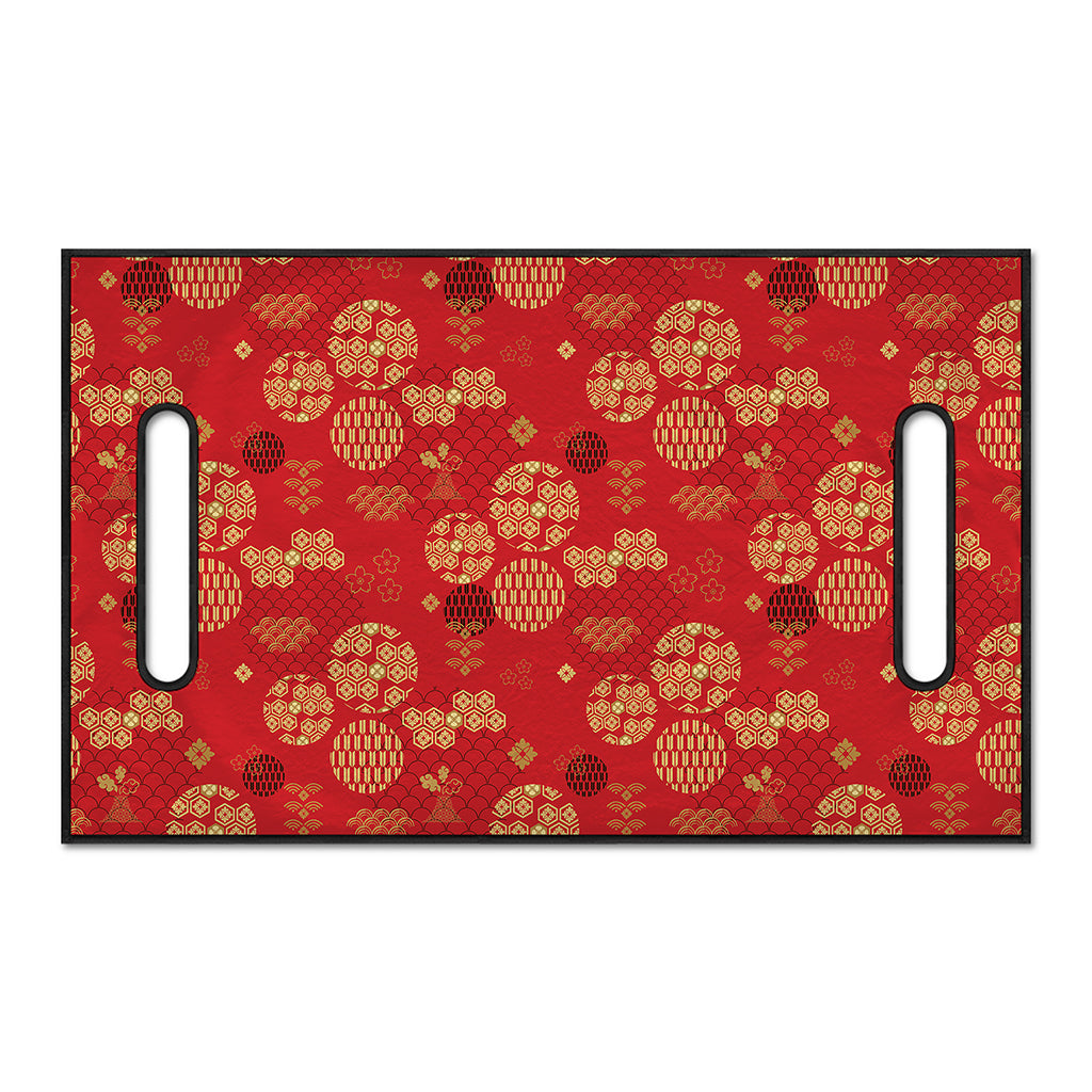 Red Japanese Pattern Print Golf Cart Seat Cover