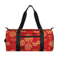 Red Japanese Pattern Print Gym Bag