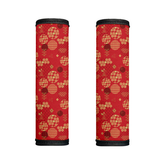 Red Japanese Pattern Print Handle Covers