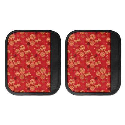 Red Japanese Pattern Print Handle Covers