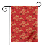 Red Japanese Pattern Print House Flag