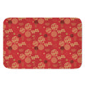 Red Japanese Pattern Print Indoor Door Mat