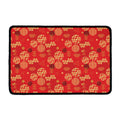 Red Japanese Pattern Print Kitchen Mat