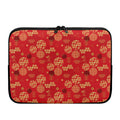 Red Japanese Pattern Print Laptop Sleeve