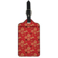 Red Japanese Pattern Print Luggage Tag