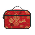 Red Japanese Pattern Print Portable Lunch Bag
