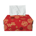 Red Japanese Pattern Print Rectangle Tissue Box Cover