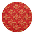 Red Japanese Pattern Print Round Blanket