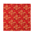 Red Japanese Pattern Print Silk Bandana