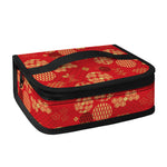 Red Japanese Pattern Print Small Lunch Bag