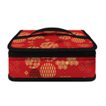 Red Japanese Pattern Print Small Lunch Bag