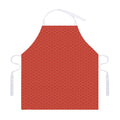 Red Japanese Wave Pattern Print Adjustable Apron