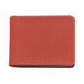Red Japanese Wave Pattern Print Bifold Wallet