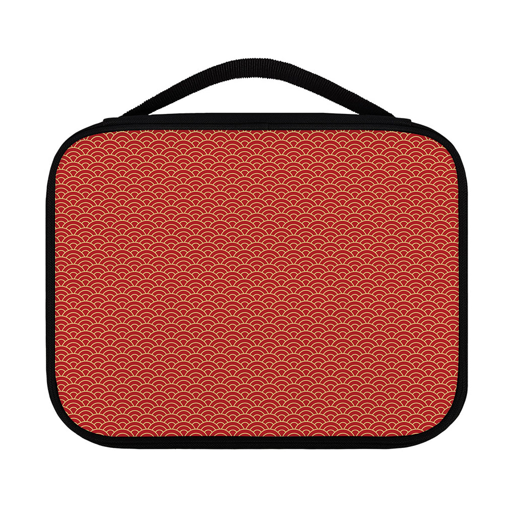 Red Japanese Wave Pattern Print Classic Bible Case