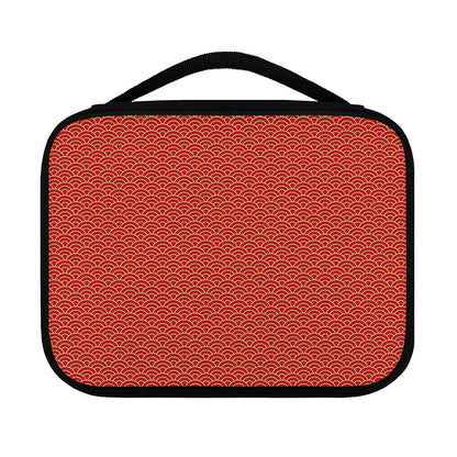 Red Japanese Wave Pattern Print Classic Bible Case