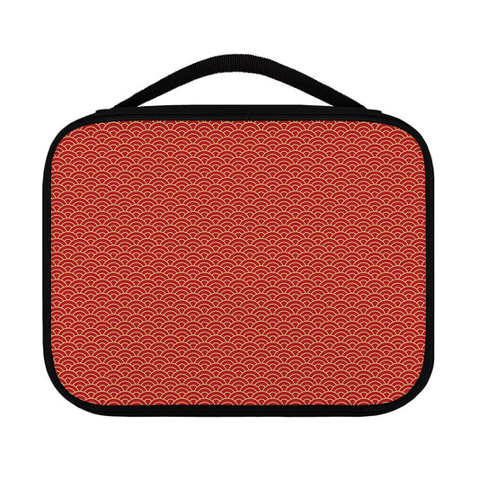 Red Japanese Wave Pattern Print Classic Bible Case