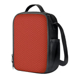 Red Japanese Wave Pattern Print Crossbody Lunch Bag