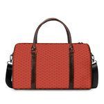 Red Japanese Wave Pattern Print Duffle Bag