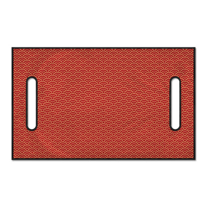Red Japanese Wave Pattern Print Golf Cart Seat Cover