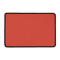 Red Japanese Wave Pattern Print Kitchen Mat