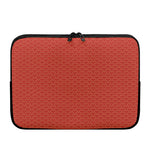 Red Japanese Wave Pattern Print Laptop Sleeve
