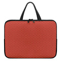 Red Japanese Wave Pattern Print Laptop Sleeve With Handle