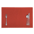 Red Japanese Wave Pattern Print Placemat
