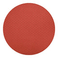 Red Japanese Wave Pattern Print Round Blanket