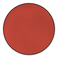 Red Japanese Wave Pattern Print Round Floor Mat
